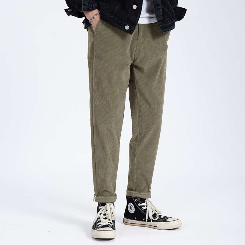 Elatic Waist Streetwear Corduroy Pants - Fmitee