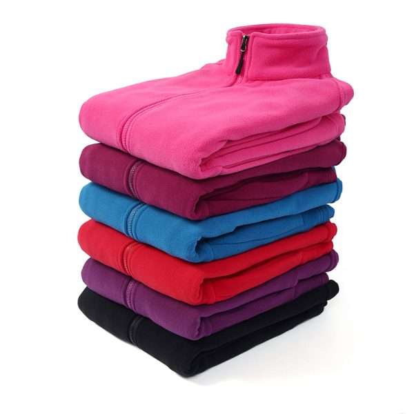 Outdoor Zip Up Fleece Polyester Polar Fleece Jacket - Image 2